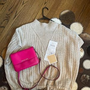 Michael Kors double gusset raspberry crossbody